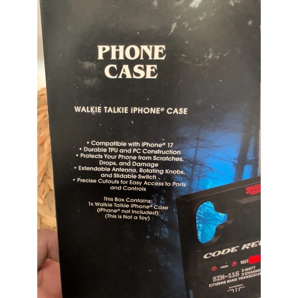 Stranger Things Netflix Walkie Talkie iPhone 17 Code Red Phone Case New - Picture 3 of 4